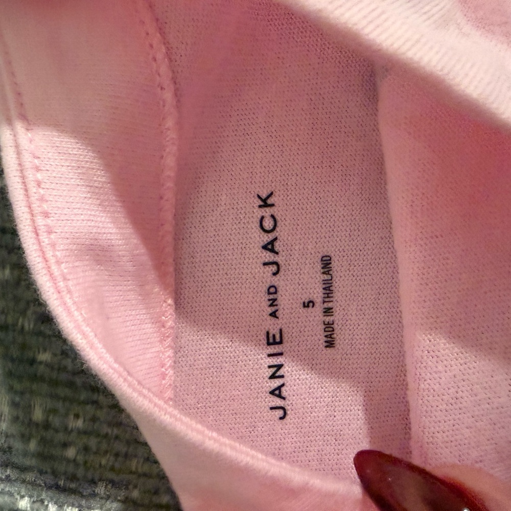 Janie & Jack Pink Flamingo Puff-Sleeve Tee – Girls Size size 5 - Picture 6 of 6